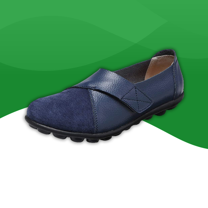 Mocassins Souples en Similicuir bleu