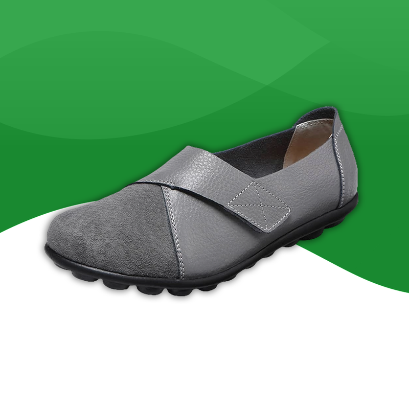 Mocassins Souples en Similicuir gris