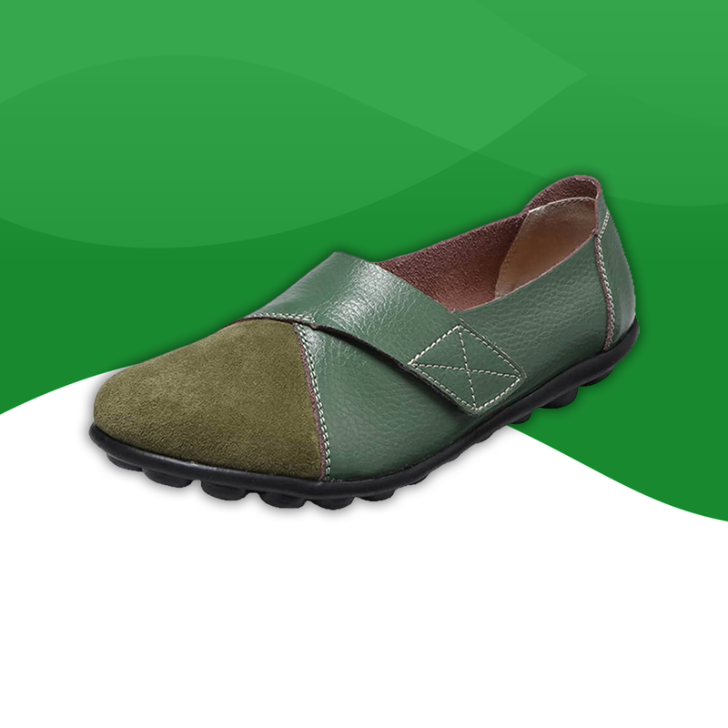 Mocassins Souples en Similicuir vert