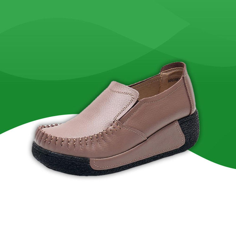 Chaussures orthopédiques <br> Cuir Naturel-35-café 1-